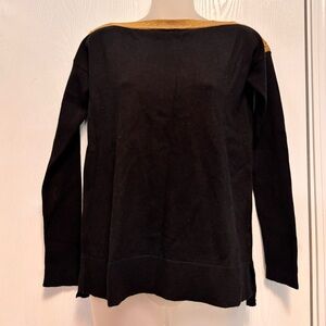 Black gold trim Ralp Lauren knit top